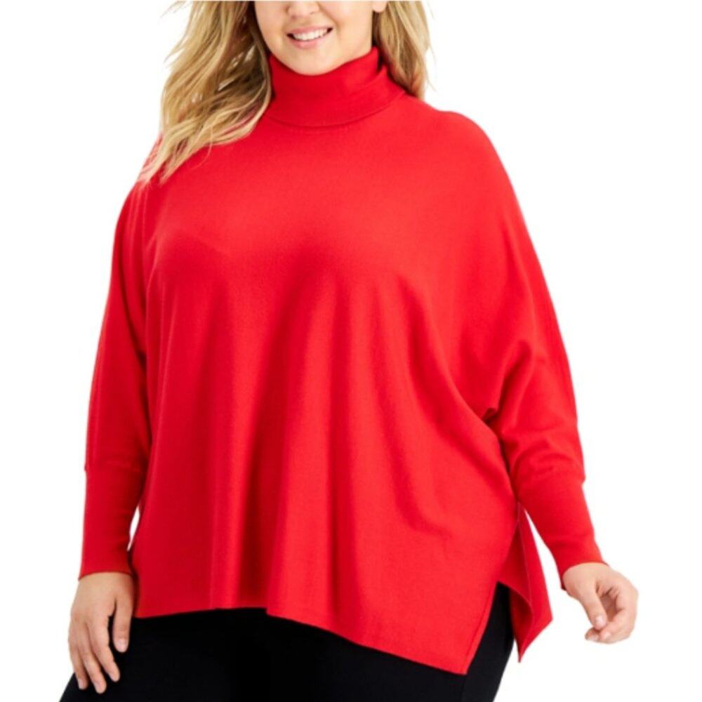 ALFANI Plus Size Drop-Shoulder Turtleneck Sweater NWT Plus Size 2X